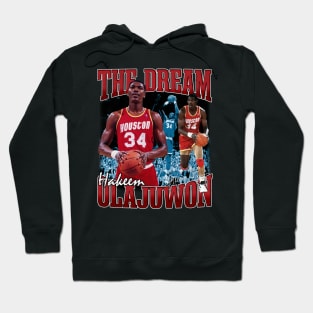 Hakeem Olajuwon The Dream Basketball Legend Signature Vintage Retro 80s 90s Bootleg Rap Style Hoodie